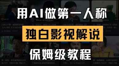 用AI做第一人称独白影视解说，手把手教学，保姆级教程-青云资源站