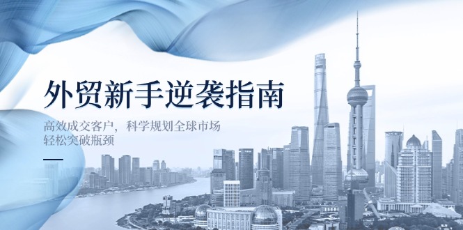 （14201期）外贸新手逆袭指南：高效成交客户，科学规划全球市场，轻松突破瓶颈-青云资源站