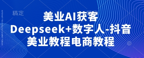 美业AI获客Deepseek+数字人-抖音美业教程电商教程-青云资源站