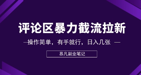 评论区暴力截流拉新：捡钱项目，操作简单，有手就行，日入几张-青云资源站