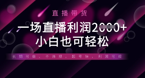 半无人直播带货，一场利润数张，适合所有平台玩法，小白也可轻松-青云资源站