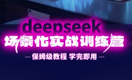 DeepSeek场景化实战训练营，保姆级教程，学完即用，手把手教你用DeepSeek提升效率-青云资源站